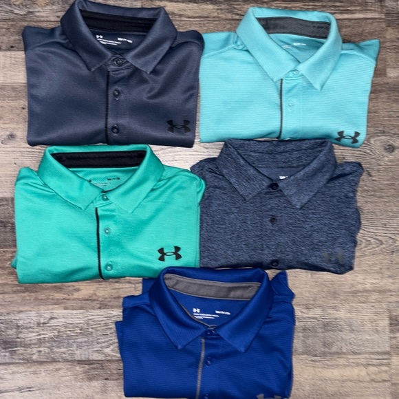 Under Armour Other - Under Armour Men's Polo Shirt Collection - Black, Teal, Gray, Blue